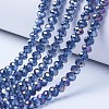 Electroplate Glass Beads Strands EGLA-A034-T4mm-B03-1