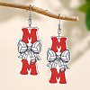 Mother's Day Wood Dangle Earrings FS-WG7FF6E-08-1