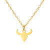 304 Stainless Steel Animals Pendant Necklaces for Unisex FS-WG64CAD-01-2