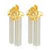 Irregular Tassel Brass Stud Earrings EJEW-Q391-15G-2