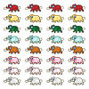 48Pcs 8 Colors Alloy Enamel Elephant Connector Charms ENAM-TA0001-80P-8