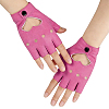 1 Pair Imitation Leather Fingerless Gloves AJEW-CL0004-95A-1