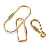  Unisex Pure Handmade Brass Key Rings & Screw Carabiner Lock Charms KEYC-TA0003-06-4