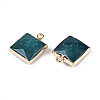 Dyed Natural White Jade Faceted Pendants G-T139-95I-2