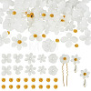 50Pcs 5 Styles Transparent Acrylic Bead Caps MACR-TA0002-88-1