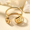 304 Stainless Steel Open Cuff Rings for Women RJEW-A054-01G-1