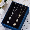 Clear Cubic Zirconia Flower Laria Necklace JN1062B-2