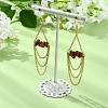 Natural Red Jasper Dangle Earrings EJEW-JE07287-02-1