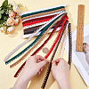 20M 8 Colors Nylon Braid Trims with Elastic Button Loops OCOR-BC0009-80-3