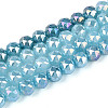 Anti-Tarnish Electroplate Glass Beads Strands LS-GLAA-N064-8mm-11-1