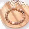 Natural Sunstone Stretch Bracelets X-BJEW-E373-10mm-04-1
