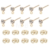 16Pcs Brass Stud Earring Findings KK-FS0001-57-1