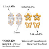 3 Pairs 304 Stainless Steel Earring Sets VB5348-3-1