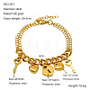 Valentine's Day 304 Stainless Steel Charm Bracelets FS-WGE53E0-09-1
