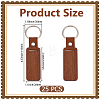 25Pcs PU Leather Keychains KEYC-CY0001-06-2