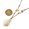 Shell Pendant Necklaces NJEW-TA00179-03-4