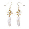 Natural Keshi Pearl Dangle Earrings EJEW-JE04160-2