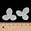3-Petal Frosted Acrylic Bead Caps SACR-F016-01B-3