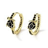 Brass Micro Pave Cubic Zirconia Hoop Earrings EJEW-C136-01B-5