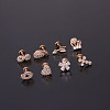 Brass Micro Pave Clear Cubic Zirconia Cartilage Earrings WGF4DCF-17-2