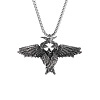 Vintage Alloy Wing Pendant Necklaces for Unisex WG46438-01-1