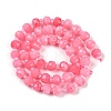 Natural Dyed White Jade Beads Strands G-H057-A22-18-3