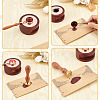 Brass Wax Seal Stamp with Wood Handle AJEW-WH0412-0302-3