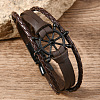 Alloy & PU Leather Bangles for Women Men FS-WG0FC94-02-1