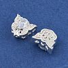 Rack Plating Brass Micro Pave Cubic Zirconia Beads KK-F879-08S-2