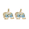Brass Micro Pave Cubic Zirconia Pendants KK-F924-20C-G04-1