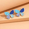 Butterfly Alloy & Raffia Stud Earrings FS-WG27EBF-01-1