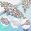4Pcs Flower Glitter Glass Hotfix Rhinestone FIND-FG0005-50-5
