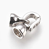 Brass Micro Pave Cubic Zirconia Fold Over Clasps LS-KK-P164-05P-1