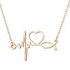 201 Stainless Steel Stethoscope Heartbeat Pendant Necklaces for Women WG4E3E7-01-2