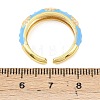 Brass Open Cuff Rings for Women RJEW-K305-03B-G-3