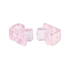 UV Plating Transparent Acrylic European Beads OACR-M027-02R-01-2
