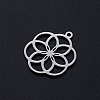 Tarnish Resistant 201 Stainless Steel Filigree Charms STAS-T049-T671-1-2