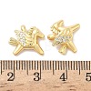Brass Micro Pave Cubic Zirconia Charms KK-B166-07G-3