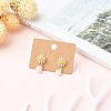 50Pcs Rectangle Kraft Paper Earring Display Card with Hanging Hole CDIS-CJ0001-05-5