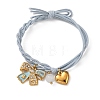 304 Stainless Steel Enamel & Resin Charms Bracelets BJEW-B170-01G-04-2