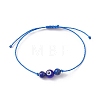 Natural & Synthetic Mixed Gemstone Braided Bead Bracelet BJEW-JB10016-3
