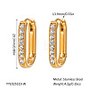 Elegant Stainless Steel Oval Hoop Earrings UE0817-2-1