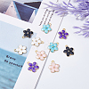 150Pcs 5 Colors Alloy Enamel Pendants ENAM-DC0001-32-4