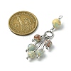 6Pcs 6 Styles Mixed Stone Round Tassel Big Pendants PALLOY-JF03281-3