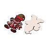 12Pcs Christmas UV Single Face Printed Wood Pendant Decorations WOOD-N020-23-3