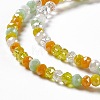 Electroplate Glass Beads Strands EGLA-S192-001A-B12-3