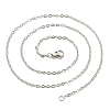 10Pcs 304 Stainless Steel Cable Chain Necklaces Set for Men Women STAS-YW0002-01P-3