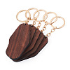 Walnut Wood Pendant Keychains KEYC-TAC0034-06B-3