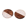 Epoxy Resin & Walnut Wood Pendants RESI-T057-10E-2