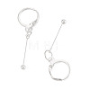 Brass Leverback Earring Findings EJEW-TAC00033-3